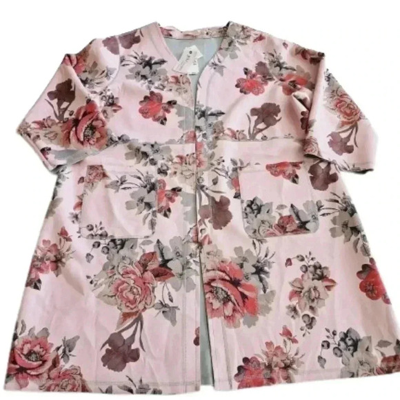 Philosophy Pink Floral 3/4 Sleeve Open Jacket - Picture 14 of 14